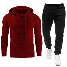 Men's Tracksuits Winter Tracksuit Men Brand Male Solid Hooded SweatshirtPants Set Mens Hoodie Sweat Suit Casual Sportswear S-5Xl 231127