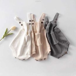 Clothing Sets Popular Style 2023 Fashion Baby Knitting Wholesale Clothes Newborn Suspenders Knit Solid Color Custom Designer Romper