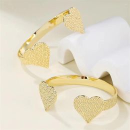 Bangle Fashion Double Love Opening Adjustable Bracelet Heart Elegant Chain For Female Girls