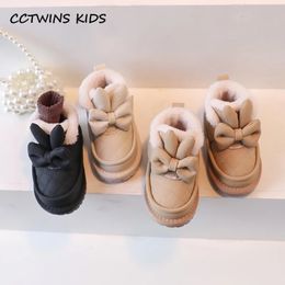 Stövlar Kids Snow Winter Toddler Girls Princess Fashion Brand Chelsea Ankel Baby Boys Children Warm Bunny Shoes 231127