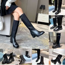 with box luxury designer Leather Women boots Desert Boot flamingos real leathers coarse Winter designers shoes platform martin martins High quality 49