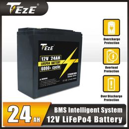 New 12V 24Ah LiFePo4 Lithium Iron Phosphate Battery 12.8V Electric Scooter Battery Rechargeable Battery