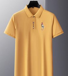 Men Polo Shirt Summer Business Shirt High Quality Fashion Micro Standard Ghost Rabbit Pattern Casual T-shirt Men's Clothing