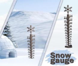 Garden Decorations Snow Gauge Decoration Detector Height Measurer Snowflake Pattern Depth Fall Meter Ruler4100667