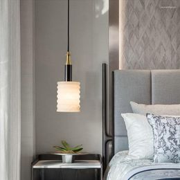 Pendant Lamps Modern Marble Light For Bedside Bedroom Bathroom Kitchen Dining Table Decorative Single Suspension Drop Hanging Lamp