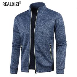 Mens Hoodies Sweatshirts Men Zipper Jackets Standing Collar Sweatshirt Outdoor Streetwear Casual Coat Long Sleeve Coats Mens Clothing M4XL 231127