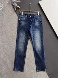 Men's Jeans LuxuryB Black Grey Simple Fashion Casual Elastic Small Feet Slim Trend ComfortableB Men Pants