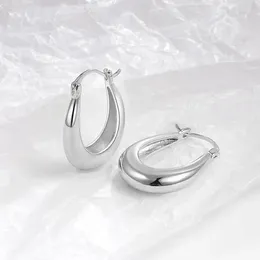 Hoop Earrings 925 Silver Plated Oval Shape Earring For Women Girls Party Punk Jewellery Gift Eh2264