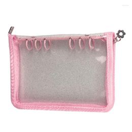 Ring Binder Cover Waterproof Loose Leaf Notebook Zipper Folder Pockets For Personal Planner