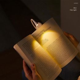 Table Lamps Mini LED Eye Protection Book Night Light Adjustable Clip-On Study Desk Lamp Rechargeable Portable For Bedroom Reading