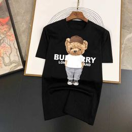 Men's T-Shirts Free Shipping Luxury Brand Men T-Shirt Summer High Quality Cotton Letters T Shirt Bear Print Short Sleeves Women Plus Size Tees G230427