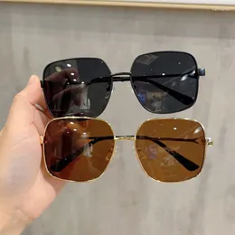 Sunglasses Hip Hop Style Man Woman Square Shape Metal Frame Women UV400 Protection Male Female Sun Glasses