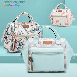 Diaper Bags Fashion Ins Mommy Bag Multifunctional Waterproof Baby Nappy Stroller Bag Large Capacity New Printed Mother and Baby Bag Q231127