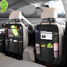 New 1pcs/ 2pcs Car Seat Back Organiser 5 Storage Pockets with Touch Screen Tablet Holder Protector for Kids Children Car Accessories