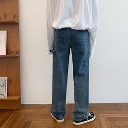 Men's Jeans Baggy Men Ripped Hip Hop Streetwear Ankle Length Denim Pants Elastic Waist Casual Trousers Harajuku F06