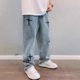 Men's Pants Vintage High Waist Big Size 3xl Jeans Straight Denim Strecth Baggy Vaqueros Trend Trousers Man Casual