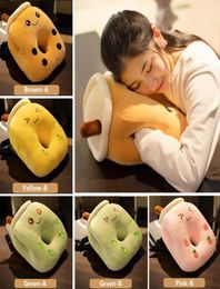 CushionDecorative Pillow Cute Bubble Tea Stuffed Plush Waist Cartoon Fruit Hand Warmer Milk Boba Cushion Kids Toy Girl Birthday G7264136