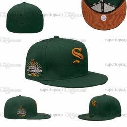 Men's Baseball Full Closed Caps SD Letter Brown Color Bone LA Men Women New Chicago Green All Teams Sport 2023 Fitted Hats World Ed Series" Love Hustle SV27-03