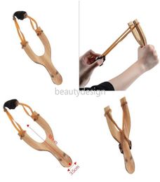 Toys Wooden Material Slingshot Rubber String Fun Traditional Kids Outdoors catapult Interesting Hunting Props Toys DD8380469