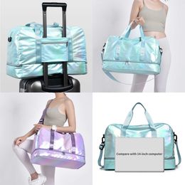 Nxy Duffel Bag 's Travel Luggage Dry Wet Separation Storage Fashion Fitness Handbags High Quality Waterproof New Shoulder 230424