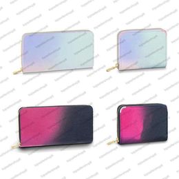 M81340 M81388 ZIPPY wallet canvas real Cowhide-leather women men Spring in the City Colour gradations sunrise pastel cash card bag 282T