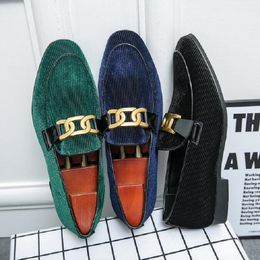 Italian Fashion Leather Shoes Moccasins For Men Casual Man Shoe Business Male Formal Pointed Fashion Wedding Black D2H36