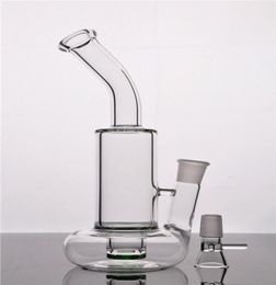 Pure Glass Hookahs Simple Glass Water Pipes Bent Neck Dab Oil Rigs 105 Inches and 18mm Joint6933231