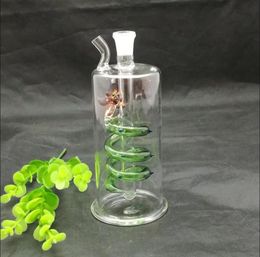 Glass Pipes Smoking Manufacture Hand-blown hookah Pan Long Glass Water Smoke Bottle