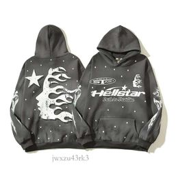 Hellstar Hoodies Men's Sweatshirts High Street Hooded Harajuku Y2k Stranger Things Lose Warm Pullover Sweatshirt Loose Hip Hop Hoody 1991 9397