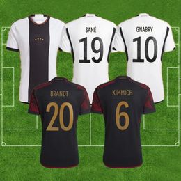 2023 German #19 SANE Soccer Jerseys 22/23 #6 KIMMICH #7 HAVERTZ #8 GORETZKA #9 FULLKRUG Shirt #10 GNABRY #11 GOTZE #13 MULLER #20 GUNTER World Cup national team Football Uniform