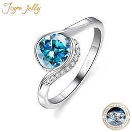 Wedding Rings JoyceJelly 1CT 925 Sterling Silver Diamond Jewelry For Women GRA Certified VVS1 D color Round Cut Bands 231127