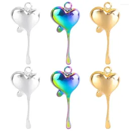 Charms Nedar Romantic Love Heart Stainless Steel Pendants For Making DIY Jewellery Handmade Findings Accessories Necklace Crafts