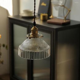 Pendant Lamps Glass Nordic Light Fixtures Bedroom Dining Hanging Lamp Loft Decor Industrial Vintage Kitchen Lights Copper Lighting