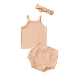 Clothing Sets Baifei Newborn Baby Summer Clothes Kids 100% Bamboo Boys' and Girls' Tank Bodysuit Organic Cotton Plain Short
