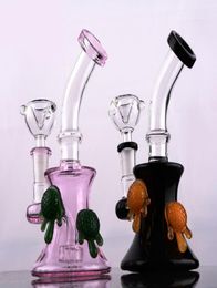 New Black and pink CHEECH Glass Bong Concentrate Oil rigs with diffused showerhead perc Bubber Water Pipe with 14 mm joint4143284