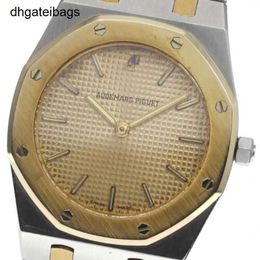Audemar Pigue Watch Automatic Watches Audemar Pigue Royal Oak Gold Dial Quartz Watch Mens Watch_ Seven Hundred and Fiftysix Thousand Five Sixtythree