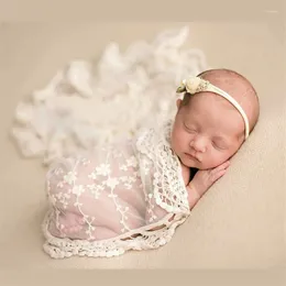 Blankets Born Pography Props Blanket Baby Backdrop Lace Wrap Swaddling Po Shooting Studio Accessies