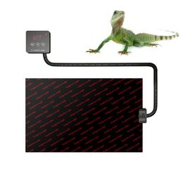 Supplies Pet Heating Pad Thermostat Reptile Heating Mat Waterproof Pet Hot Carpet Electric Indoor Under Tank Terrarium Heating Mat For