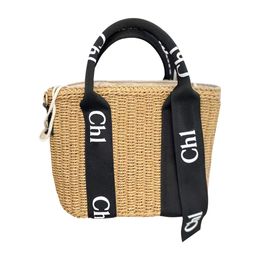 Womens fashion woody Beach Bag mens tassel Briefcases the tote Straw Designer travel Shoulder summer bags luxury Crossbody weave handbag shopping sling clutch bag