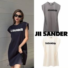 Casual Dresses Fashion Brand Womens Dress Chest Letter Print Temperament Slim Fit Hundred Stretch Tight Cotton High Quality 230426