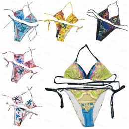 Hot Selling Bikini Fashion Women Swimwear Beach Sexy Two Piece Swimsuit Luxury Brand Summer Lace Up Strap Bathing Suit