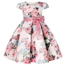 Girl&#039;s Dresses Gaun Pesta Putri Kasual Elegan Bunga Anak Perempuan Baru Baju Anak anak Bayi Pernikahan Ulang Tahun Natal 230426