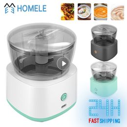 Baby Food Mills Electric Meat Grinder Food Processor Masher Automatic Electric Stirring Cooking Intelligent Stuffing Baby Supplementary Machines 230427