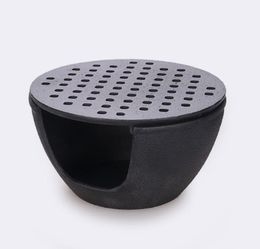 Small Cast Iron Charcoal barbecue grills BBQ Portable Retro Mini Tea Oven Heating stove candle holder teapot base 1585CM 1184845307