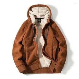 Men's Jackets Harajuku 2024 Winter Hooded Fleece Windbreakers Japanese Streetwear Male Korean Style Warm Plus Size 8XL