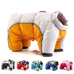 Dog Apparel Winter Clothes Super Warm Jacket Thicken Cotton Coat Waterproof Pets For Small Medium Dogs Outdoor Running 231127