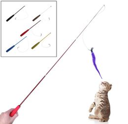 Cat Toys Toy Plush Stick Stretch Kitten Pet Dog Teaser Fun Play Wand Interactive Wire7752630