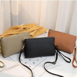 brand designer Two zippers shoulder bags wallets Purse Clutch with wristlets Bags crossbody cross body PU clutch bag handbags 8AP8209P