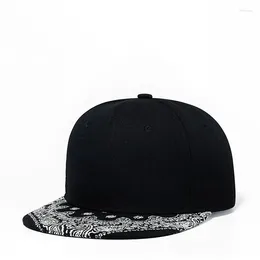 Ball Caps Paisley Print Snapback Hat For Men Women Hip Hop Style Colourful Flat Bill Hats Teens Adjustable Baseball Cap