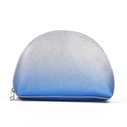 2pcs Cosmetic Bags Lady PVC Blue Shell Shaped Travel Waterproof Protable Zipper Storage Bag Monther Gift